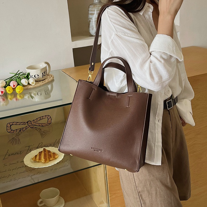 Bolso para mujeres 2026 nuevo litchi patrón de viaje de mano bolso de mano multicapa bolso de hombro de alta calidad