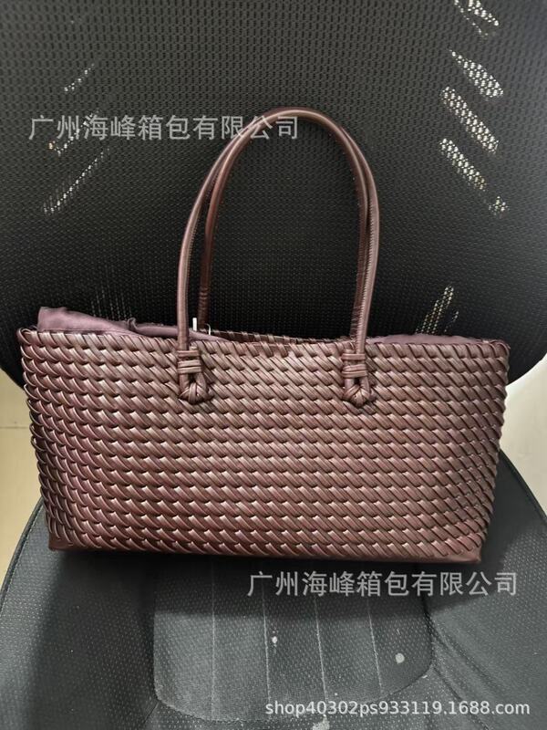 2025夏季新款欧美小众通勤编织手提单肩包时尚超大容量托特包|undefined