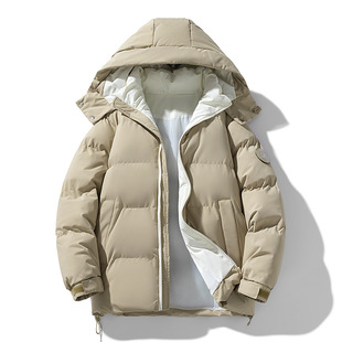 Customized Logo Winter Thickeneded Men's Jacket Hooded Cotton Outwear Youth Korean Style Bread Outwear Warm down Cotton Outwear m