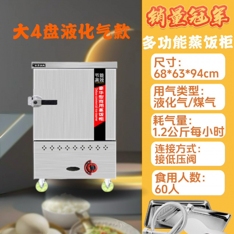 arroz vaporizador eléctrico comercial arroz vaporizador pan pan de arroz vaporizado completamente automático comedor vaporizador coche de arroz vaporizado de gas grande y pequeño