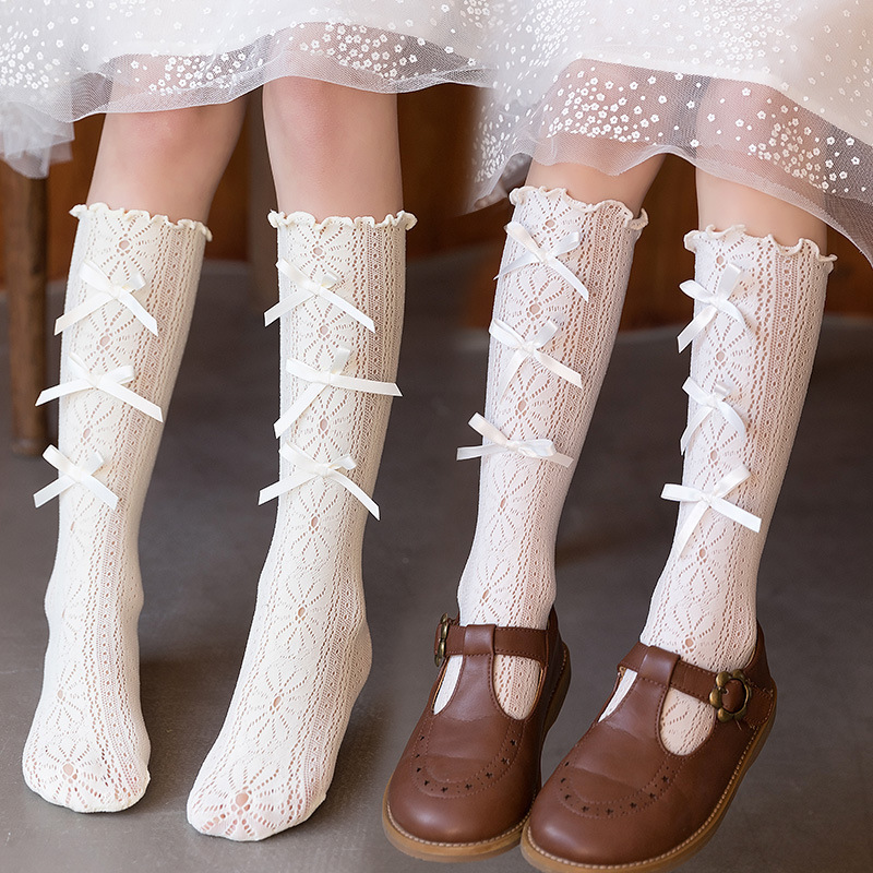 Summer thin lace children's knee socks