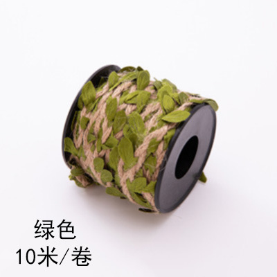 Hojas de cáñamo cuerda DIY simulación cáñamo cuerda ratán hojas ramo florero embalaje cuerda hecho a mano DIY accesorios decorativa cuerda