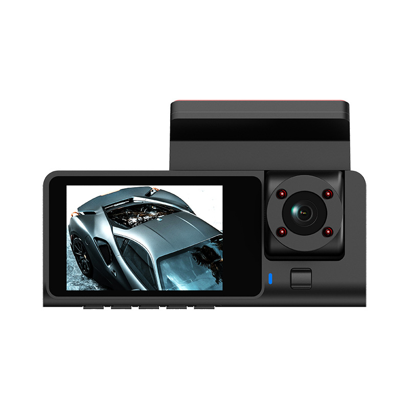 Cross-border driving recorder HD 1080P car front car rear 2 inch three-lens car camera A7WiFi