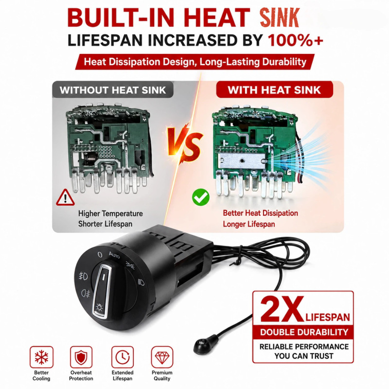 Intelligent automatic sensor headlight switch for Volkswagen Lavida, Sagitar, Passat, Magotan - original manufacturer of modification accessories Intelligent automatic sensor headlight switch for Volkswagen Lavida, Sagitar, Passat, Magotan - original manufacturer of modification accessories