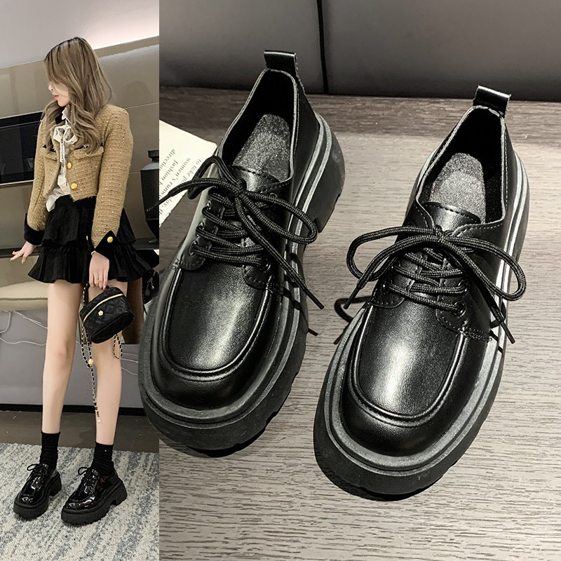 Scarpe stringate con plateau da donna per primavera autunno_voghion.com