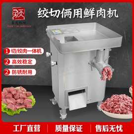 多功能绞切肉机 猪牛羊肉绞肉切肉两用机 切肉片肉丝机绞肉机厂家