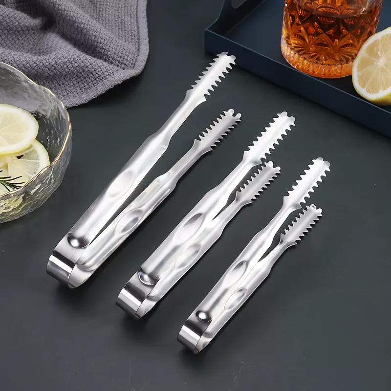 无磁加厚不锈钢冰夹零食食品水果方糖夹子酒吧ktv毛巾冰块冰粒钳