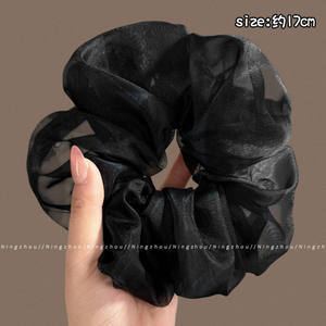 2026 nuevo estilo coreano super grande anillo de pelo intestino grande niñas de alto nivel de sensación de cabello de flores cuerdas de cabello de cordón de goma adornos para el cabello