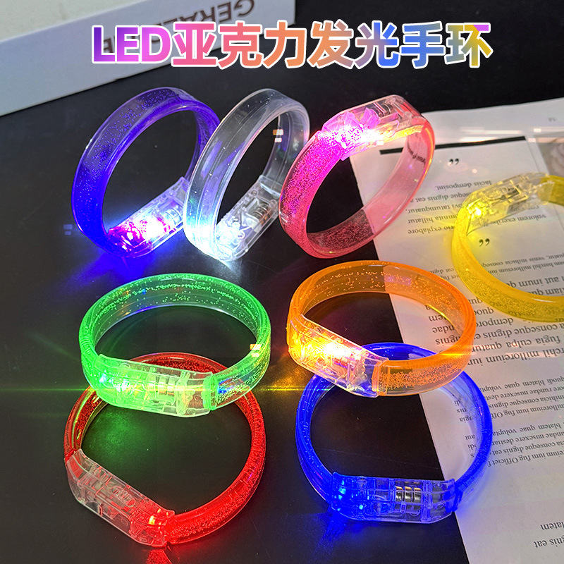 Pulsera luminosa acrílica Pulsera luminosa LED Bar Concierto Atmósfera Accesorios Pulsera fluorescente Pulsera luminosa