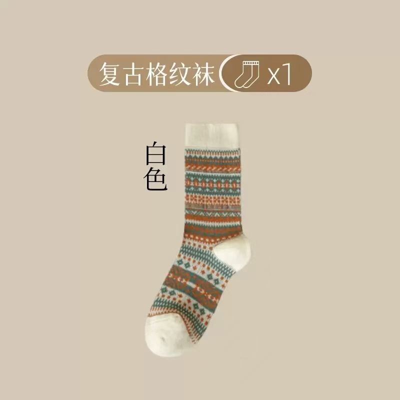 美拉德冬款加厚美式堆堆袜秋冬季民族风厚袜森系中筒复古女袜批发|undefined