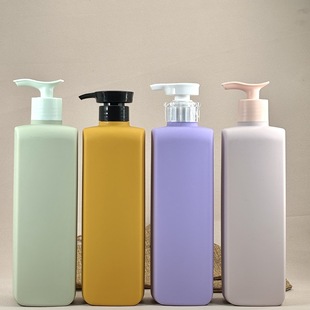 New Color Pe Press Bottle Hotel Household Shampoo Shower Bottle Large Capacity 750ml Plastic Bottle Multi-Color