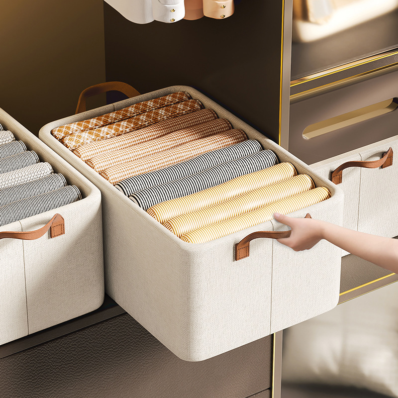 Tianshan Cotton and Linen Home Goods Storage Box Bedroom Toy Storage Basket Clothes Storage Box Organizer Storage