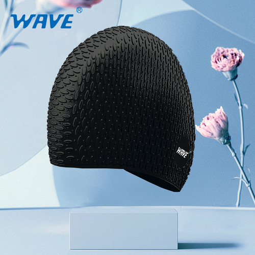 wave new silicone particle water drop swimming cap waterproof non-stretching solid color unisex swimming equipment swimming cap