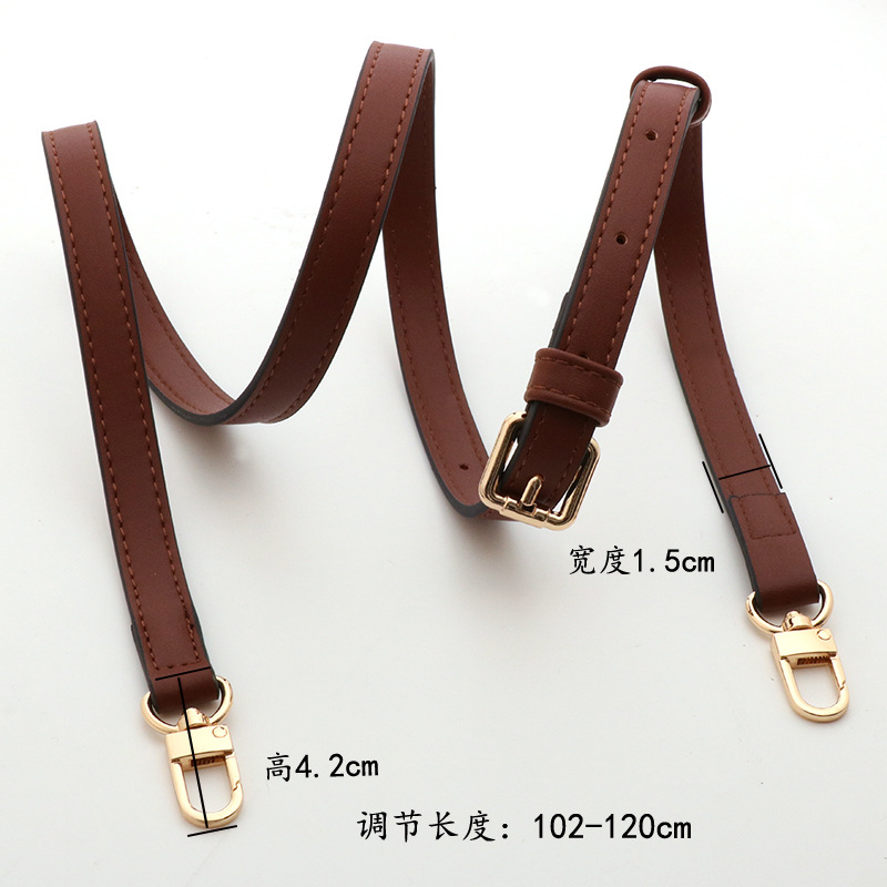 Crossbody with dark brown pin buckle