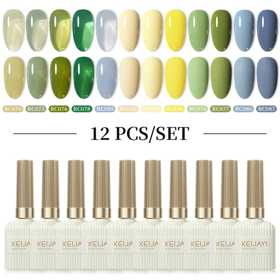 Xianjiayi 102 color nail polish glue new suit phototherapy glue popular online 12 color suit solid and lasting nail salon
