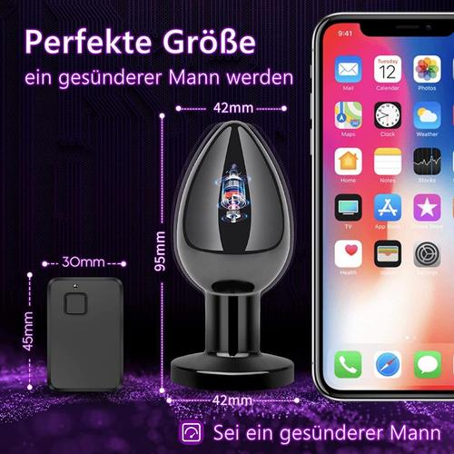 Metal anal plug wireless remote control 10 frequency vibration male and female anal stimulation masturbation device adult sex products wholesale