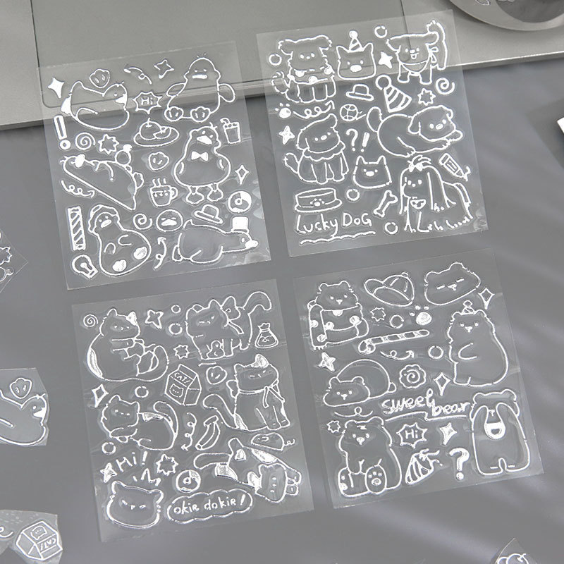 Papel Sr. pegatinas de transferencia de hoja plana pegatinas de mano de dibujos animados lindos aliados materiales de cuentas de mano pegatinas de decoración de tabletas de teléfonos móviles