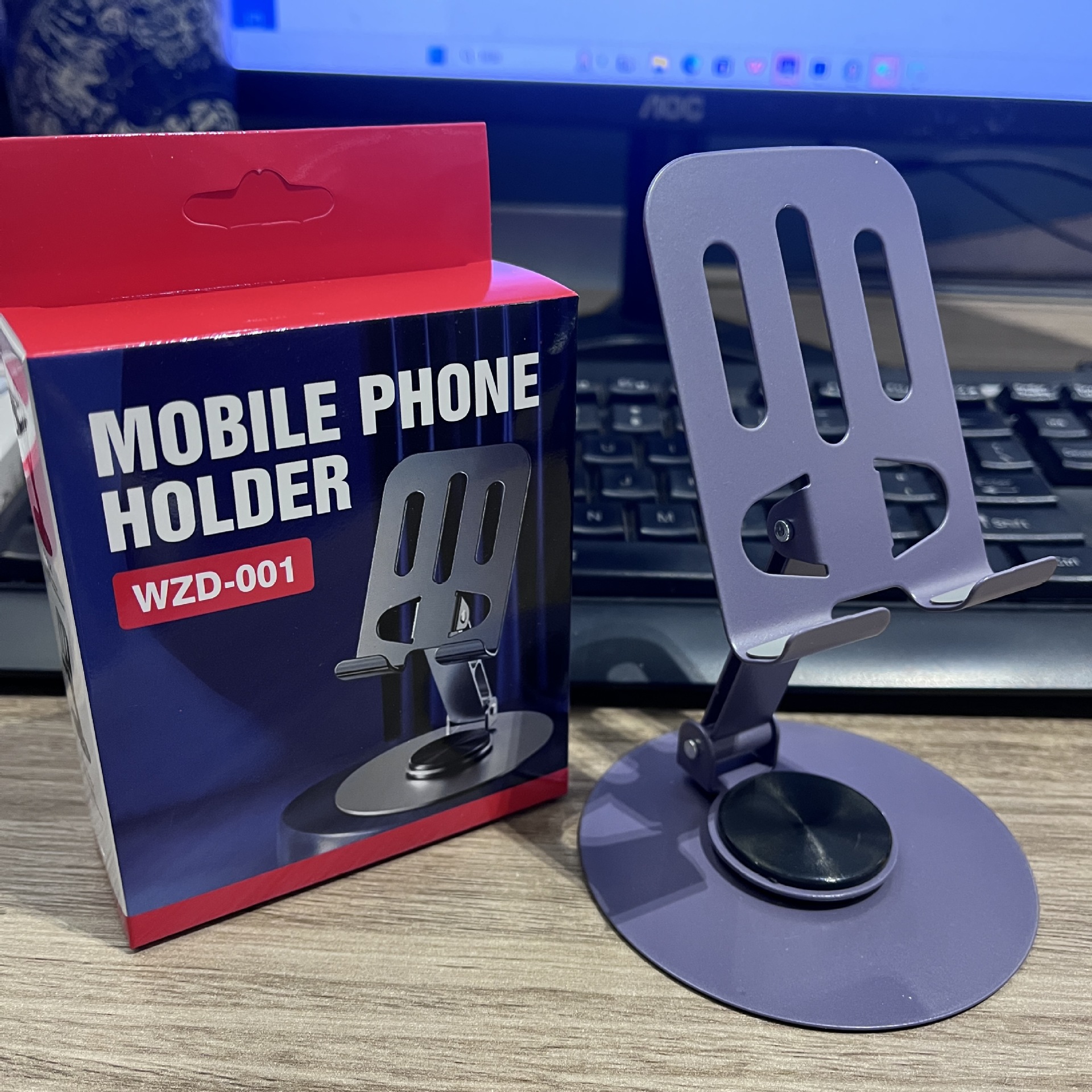 [aurora purple] full metal/three axis 720°Rotation/folding storage