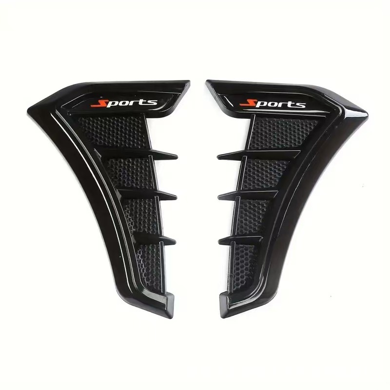 Car Simulation Shark Gill Fender Wing Modification Sticker Shark Fin Carbon Fiber Decorative Sticker Air Vent Sticker Factory