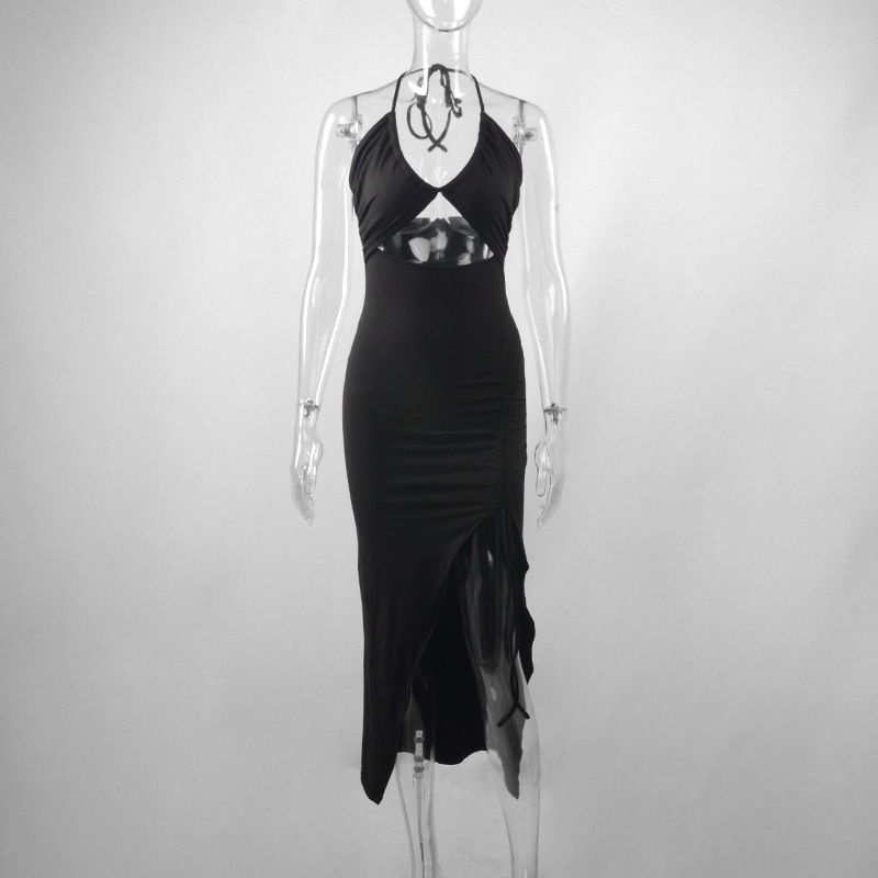 Sleeveless Sexy Female Midi Backless Dresses Slim Night Club Party Women's Dress Bodycon Vestidos Elegantes Para Mujer_voghion.com