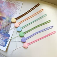 Новый короткий ремешок на запястье с рисунком из мультфильма, цепочка с цветком, силиконовая USB-флешка, подвеска в форме сердца, силиконовый ремешок для мобильного телефона