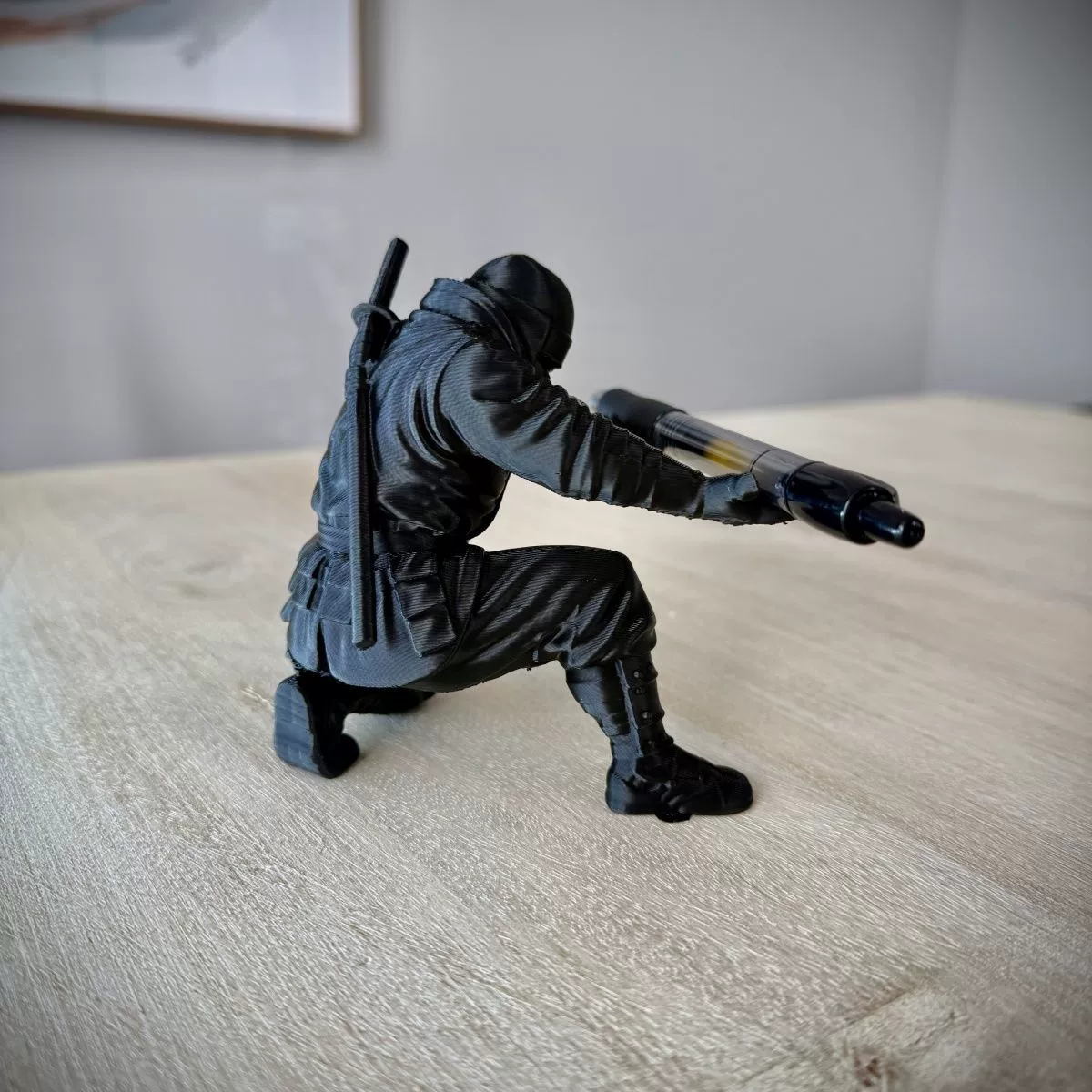 Ниндзя-печать украшения 3D-печать фигурка держатель ручек канцелярское хранение держатель ручек персонализированная творческая настольная композиция