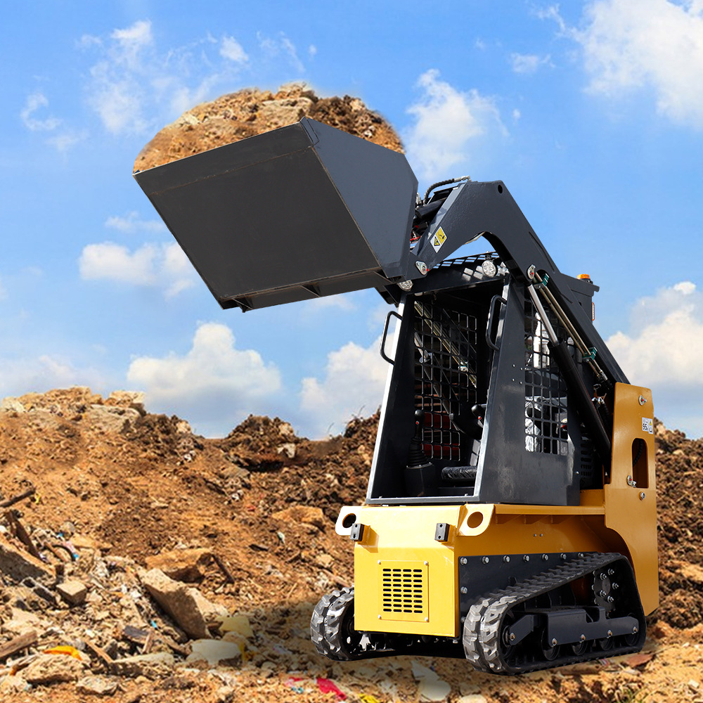 座驾式滑移小铲车 履带式滑移装载机多功能农用运输车出口欧美