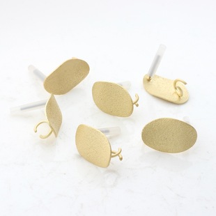 Simple Korean style metal geometric Oval all-match ear pin accessories diy handmade earrings ear jewelry accessories
