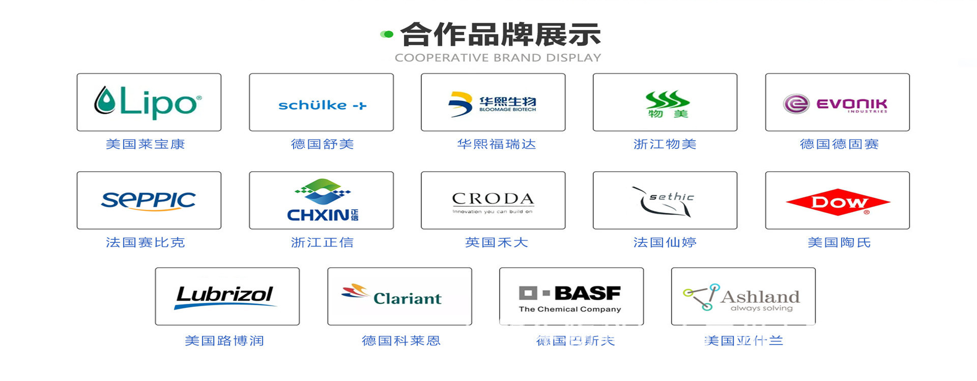 合作品牌展示