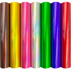 Holographic Fantasy Rainbow Laser Engraving Film Heat Transfer Vinyl Clothing HTV Heat Transfer Film
