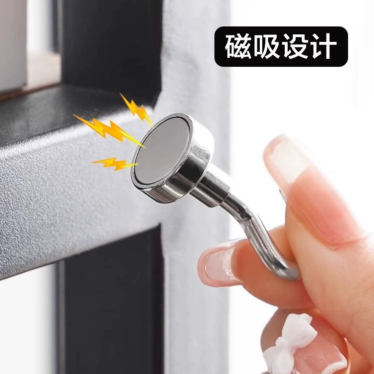 Магнитная крючка для отходов Pole Wall -Mondled Wall -Вешалка холодильника круглая ключевая крючка крючок креативная дверь Gu Sui магнитная прилипательная крючка