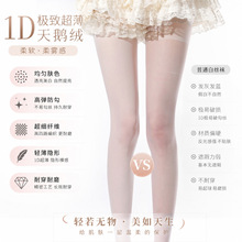 1D天鹅绒奶皮袜高密防勾夏日超薄打底裤袜哑光白丝袜通勤高弹JK袜