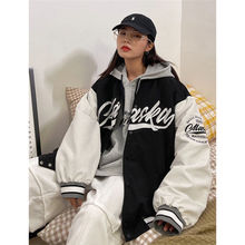 棒球服女春秋时尚宽松韩版2025年新款复古港味夹克外套撞色上衣潮