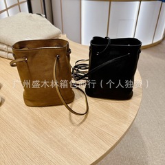 2024高品質対版小羊皮福袋バッグミニ引き紐バケツバッグ