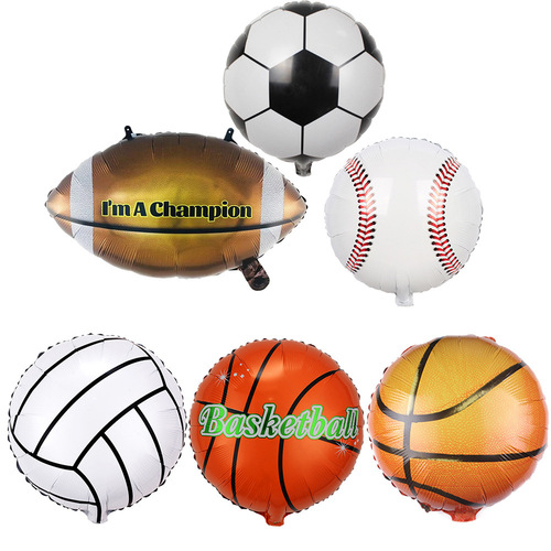 World Cup KTV Bar Football Party Decoration 18 Inch Floating Football Volleyball Baseball Basketball Balloon Wholesale
