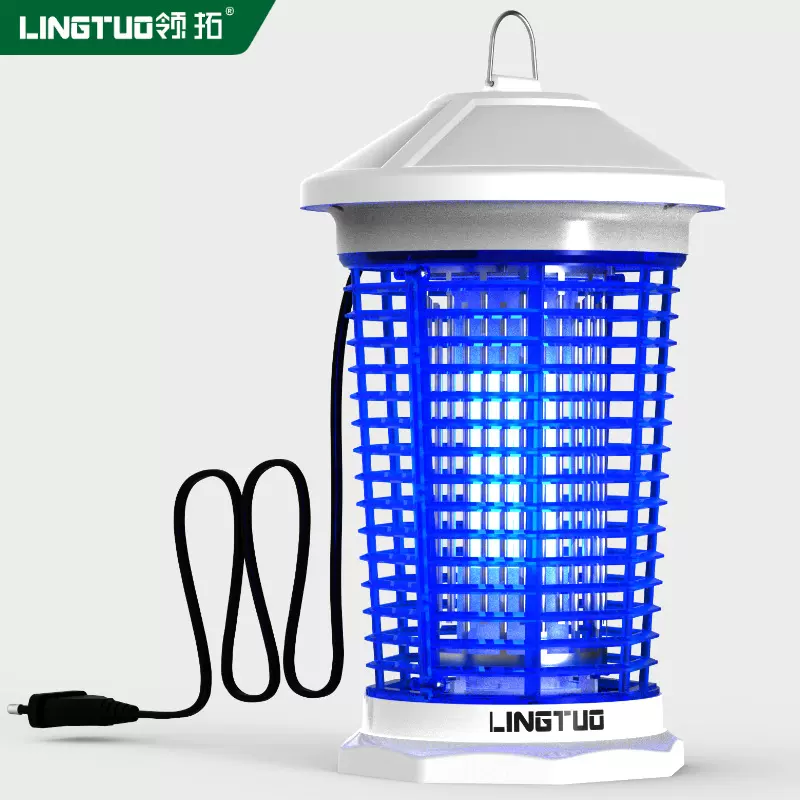 新款智能光控灭蚊器4000V户外灭虫灯电击式灭蚊灯灭蝇器家用驱蚊