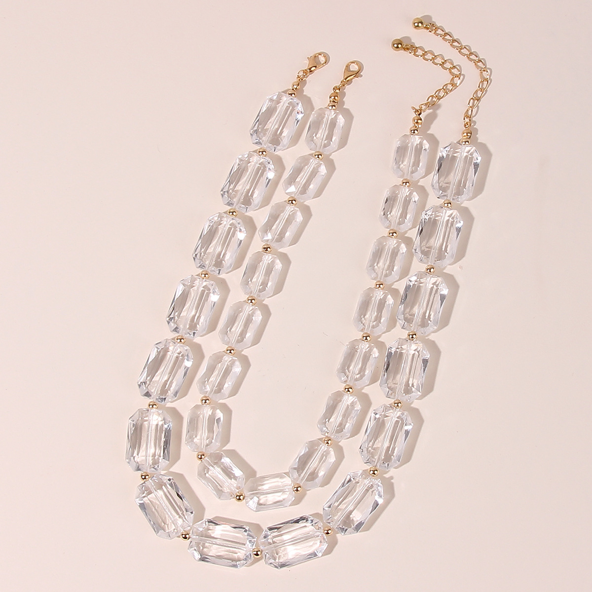 Solid Color Pattern Women'S Gender Simple Style Solid Color Arylic Beaded Necklaces Wholesale