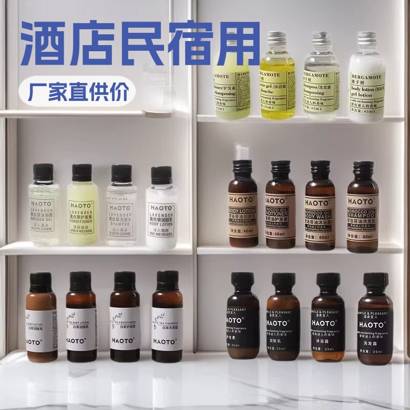 Hotel and B&B Travel Disposable Bath Supplies Set Small Bottle Shampoo and Shower Gel Manufacturer Wholesale Toiletries