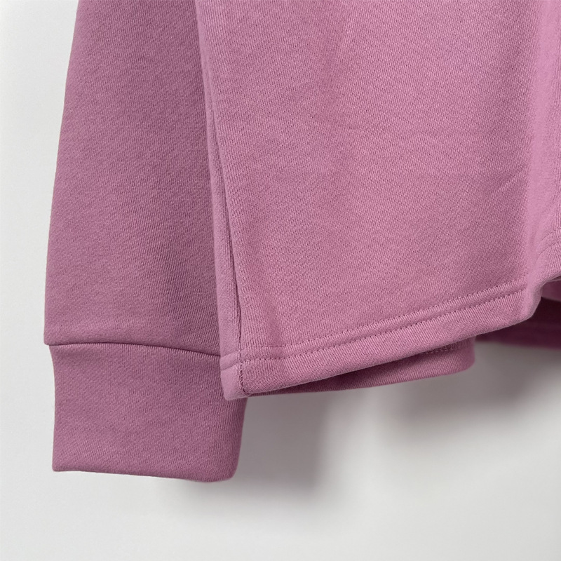 Vêtements pour femmes, sweat-shirt en coton de couleur unie, combinaison à fermeture éclair et pantalon de sport ample en velours pour femmes_voghion.com