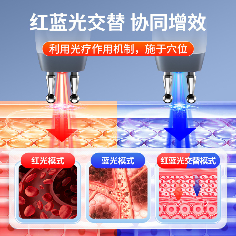 電子経絡ペン両頭懸濁磁気パルス疎通経絡マッサージ保健電気鍼灸エネルギー点穴経絡ペン|undefined