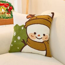 棉麻亚麻枕头套不含芯圣诞节日靠枕套四季通用简约风沙发抱枕套