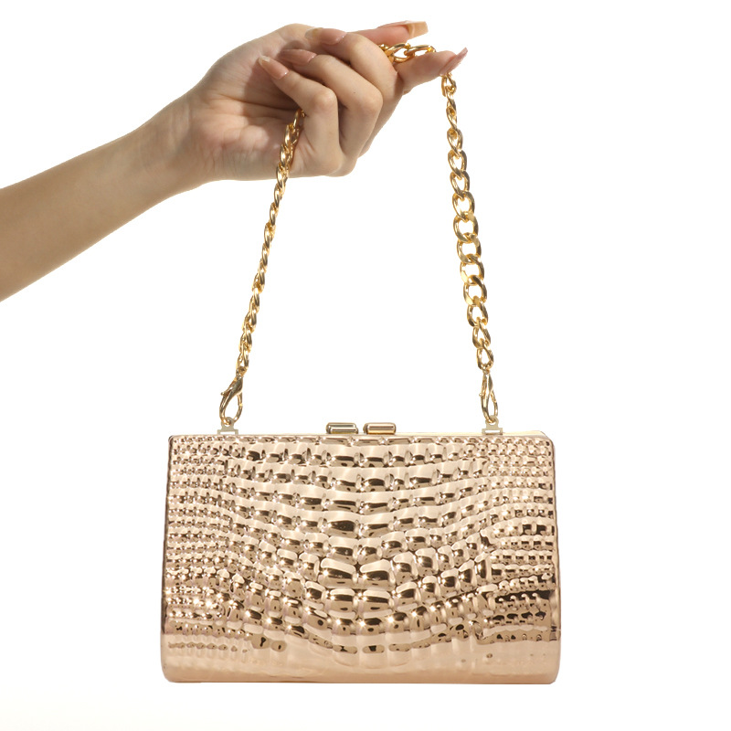 Evening Bag Bags Type Arylic Solid Color Snakeskin Square Evening Bags
