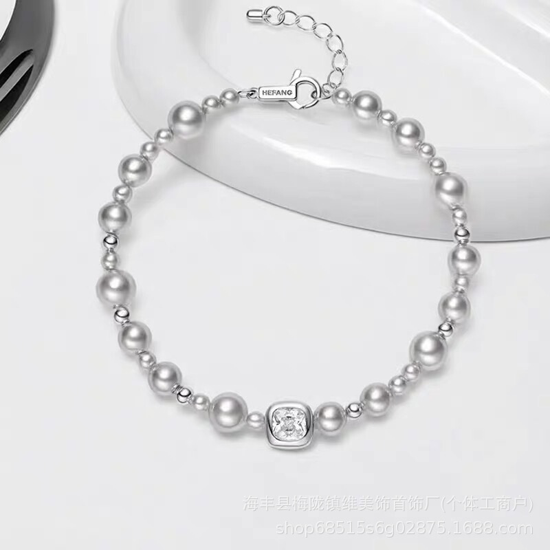 Hefang Jewelry Bubble Sugar Cube Bracelet - Light Luxury, Elegant, Versatile, Fashionable Accessories for Women, Fun Birthday Gift