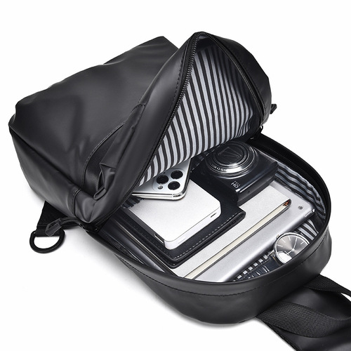  spring new products launched, high-quality simple leather film men's chest bag, shoulder bag, crossbody bag, handbag manufacturer