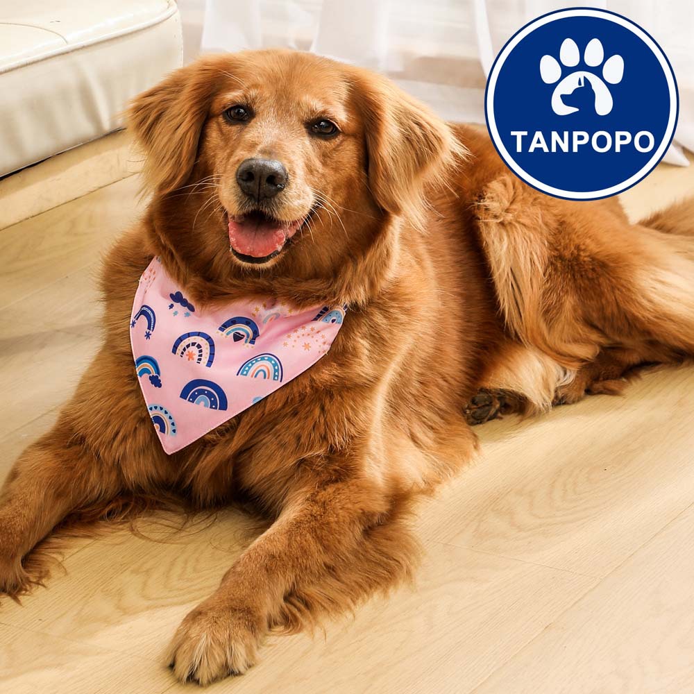 Tanpopo en stock mascota perro dibujos animados triángulo toalla mascota bufanda saliva toalla impresa mascota perro saliva toalla