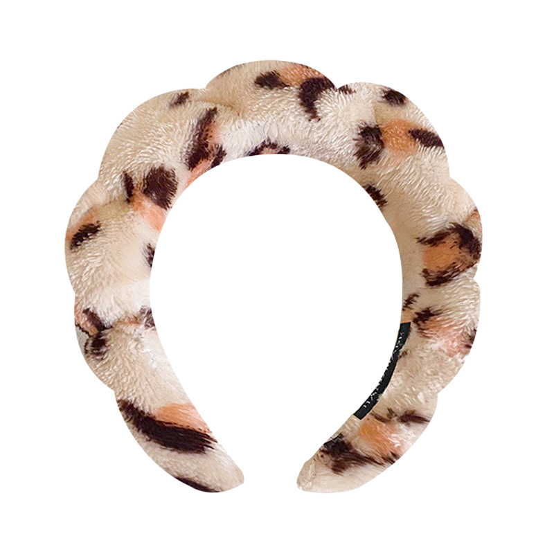 브라운 레오파드 프린트 헤어밴드