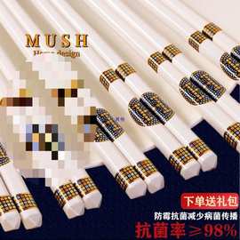 筷子一等品陶瓷筷家用轻奢2024新款10双套装防霉防滑