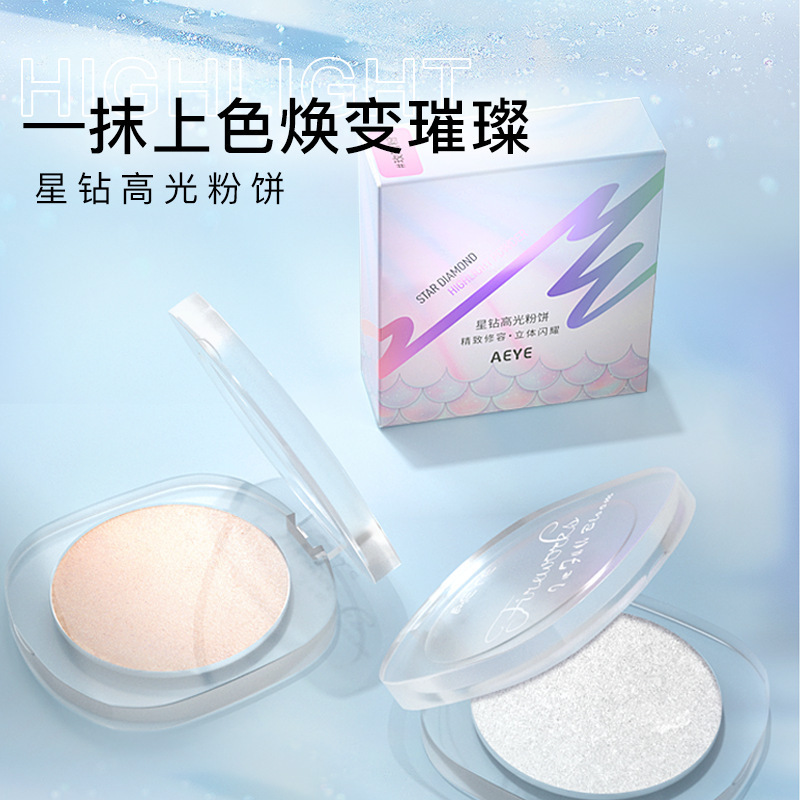 AEYE colorido Alta Luz Reparación de sombra de ojos natural Desnudo Maquillaje brillo puré de patata color natural sombra de ojos en polvo placa