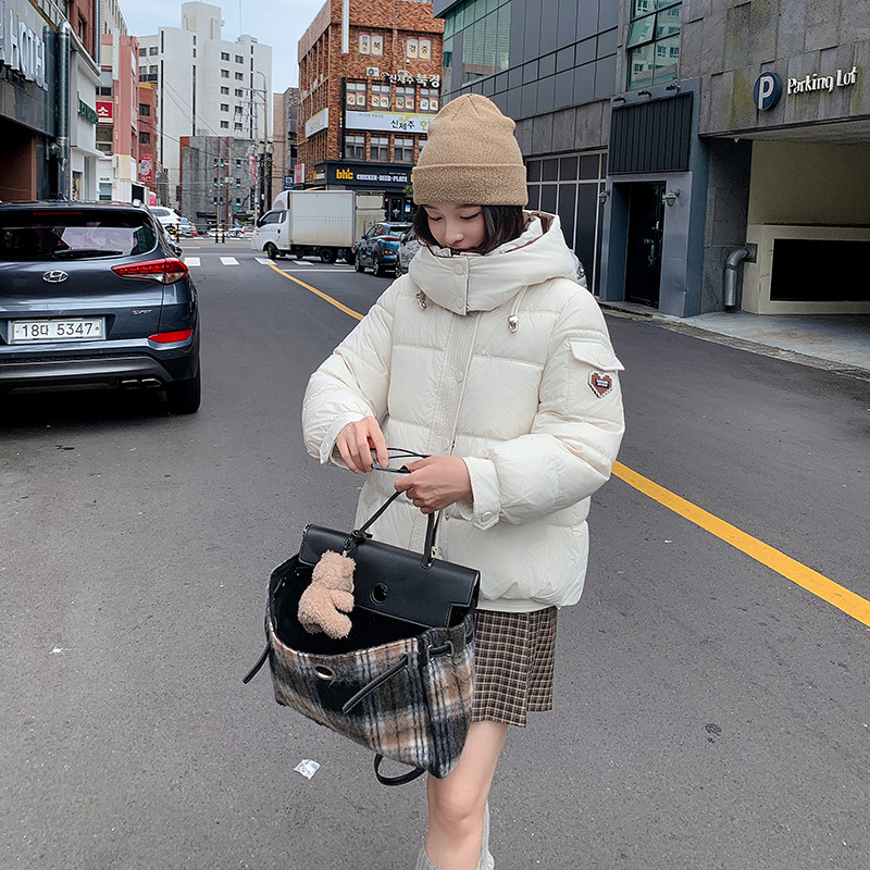 Algodón corto para mujeres 2024 otoño y invierno nuevo tipo de ropa de algodón de pluma coreana suelta y gruesa chaqueta de algodón caliente chaqueta de mujer
