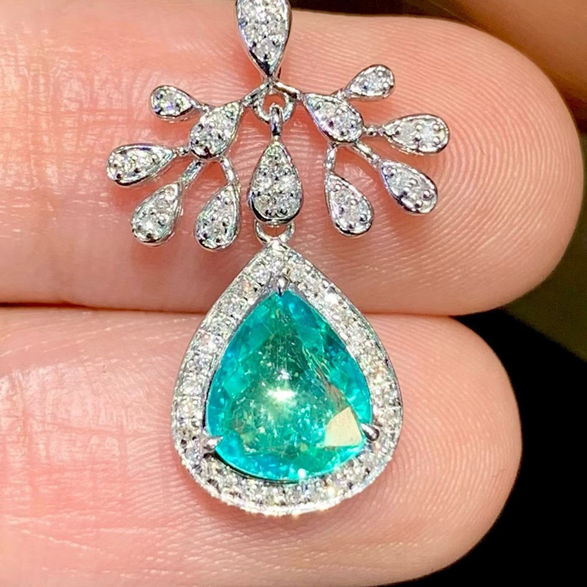 Paraiba Spinel Glass Body Gemstone Gift Jewelry Anniversary Accessory Jewelry Design Y1945